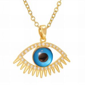Evil eye neck, 18K gold plated stainless steel